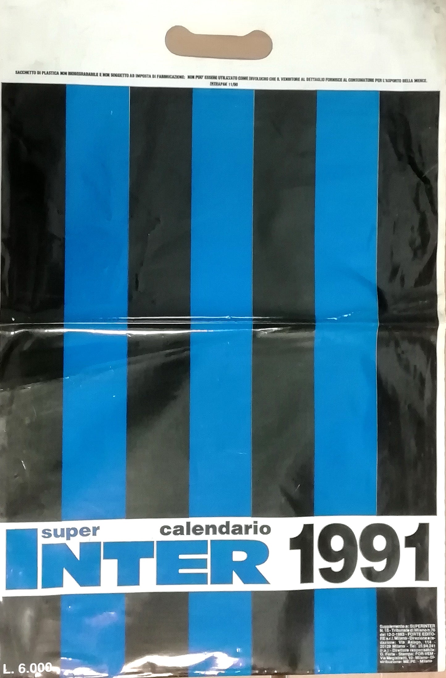 Super Inter Calendario 1991