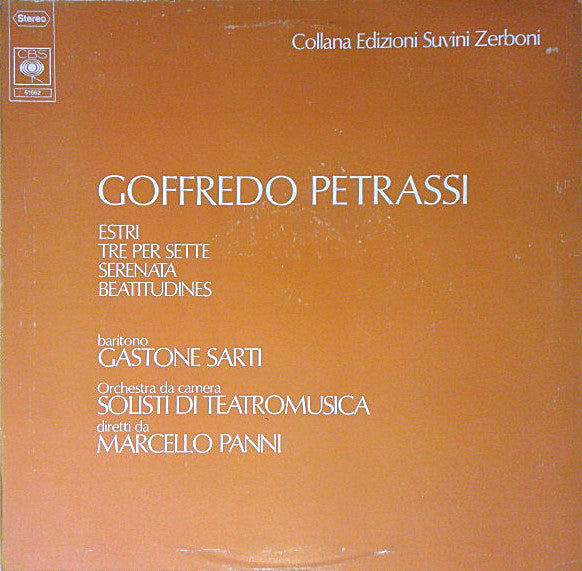 Goffredo Petrassi ‎– Estri / Tre per Sette / Serenata / Beatitudines